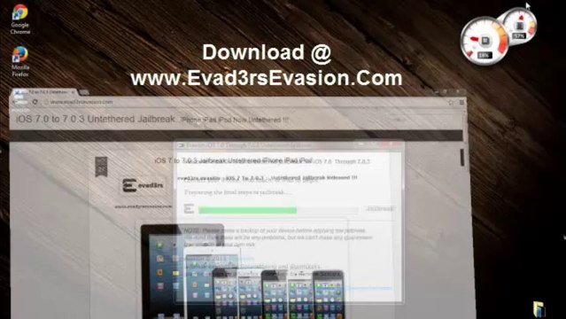 Evasion iOS 7.0 Through 7.0.3 Untethered Jailbreak - No password