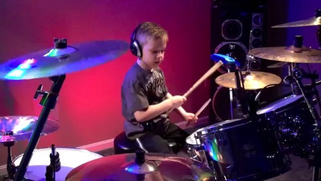 Hot For Teacher Avery 6 year old Drummer