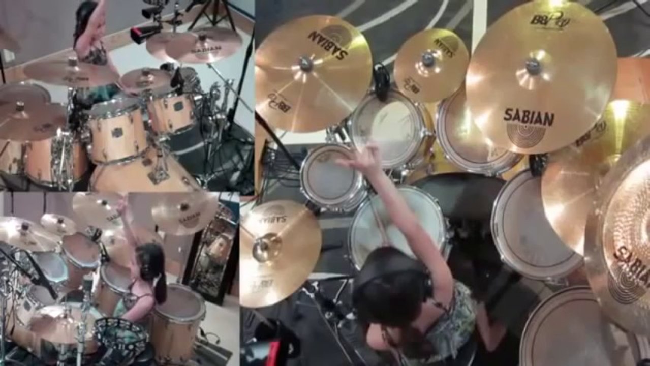 10 Year Old Girl Owns The Drums