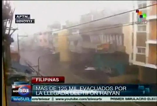 Tifón más violento del año azota Filipinas