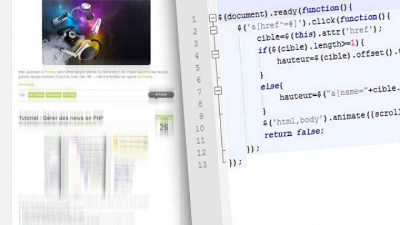 Tutoriel jQuery - Scrolling animé avec jQuery