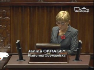 Janina Okrągły - wystąpienie z 23-10-13 r.