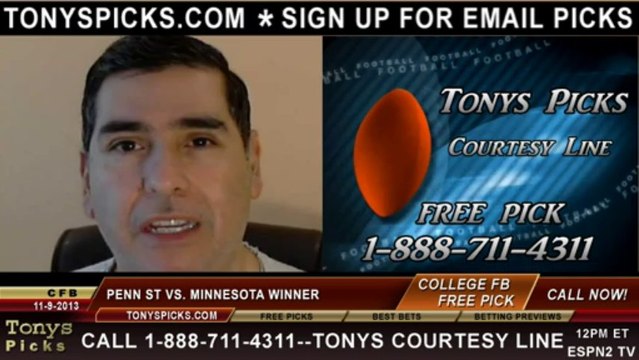 Minnesota Golden Gophers vs. Penn St Nittany Lions Pick Prediction NCAA College Football Odds Preview 11-9-2013