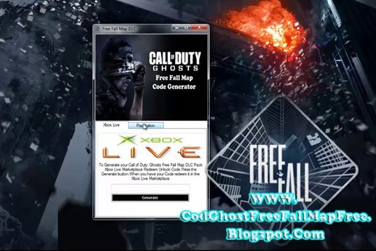 Call of Duty Ghosts Free Fall Map DLC Codes Free Giveaway