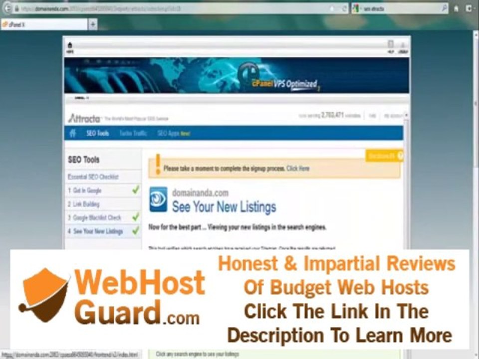 Cara seting SEO Tools by Attracta di cPanel Hosting By cheapbesthost.com