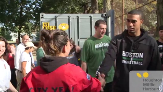 VIDEO: HMH and the Boston Celtics Join Forces for a Day of Service at the Ellis Elementary School