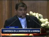 (Vídeo) Discurso del presidente ecuatoriano Rafael Correa en la Sorbona