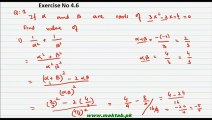 FSc Math Book1, CH 4, LEC 23: Ex 4.6 (Part 1)