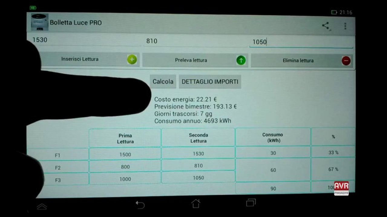 Bolletta Luce PRO, applicazione di utilità quotidiana per dispositivi Android - AVRMagazine.com