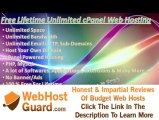 Free Unlimited Lifetime cPanel Web Hosting Unlimited Space, Bandwidth, Emails, FTP, PHP, MySQL