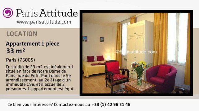 Appartement Studio à louer - Quartier Latin/St Michel, Paris - Ref. 550
