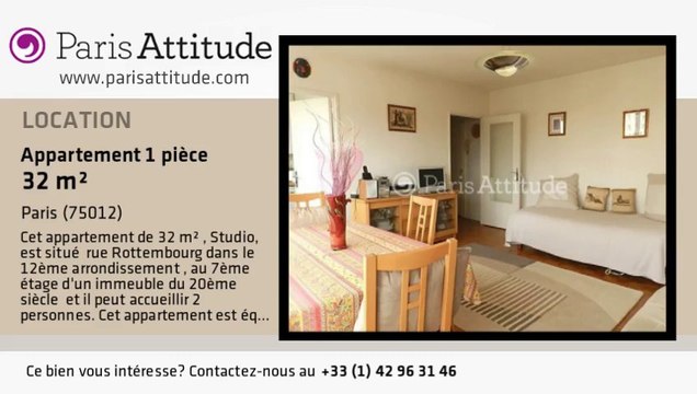 Appartement Studio à louer - Porte Dorée, Paris - Ref. 8635