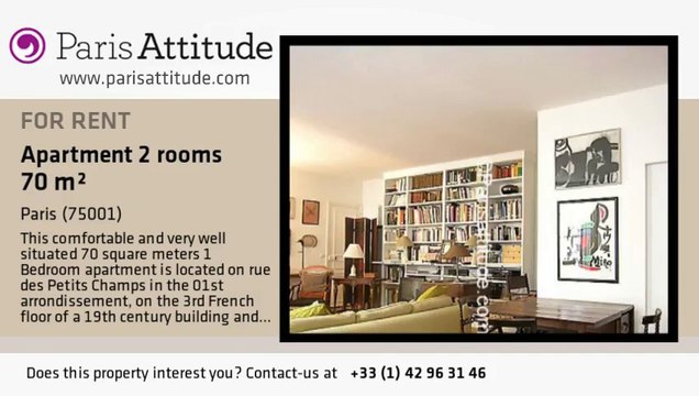 1 Bedroom Apartment for rent - Palais Royal, Paris - Ref. 2306