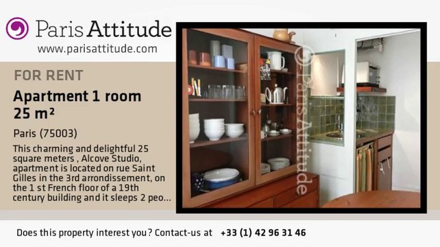 Alcove Studio Apartment for rent - Musée Picasso, Paris - Ref. 8363