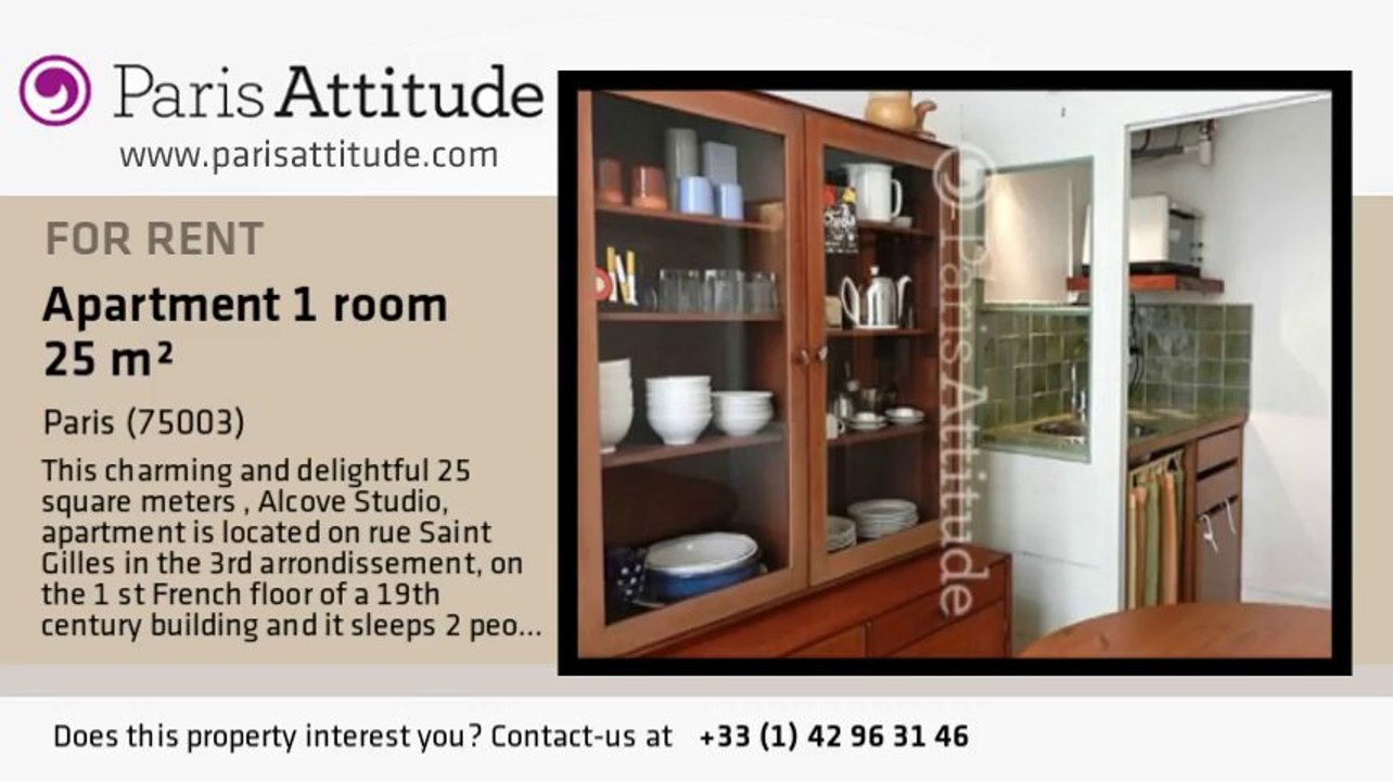 Alcove Studio Apartment for rent - Musée Picasso, Paris - Ref. 8363