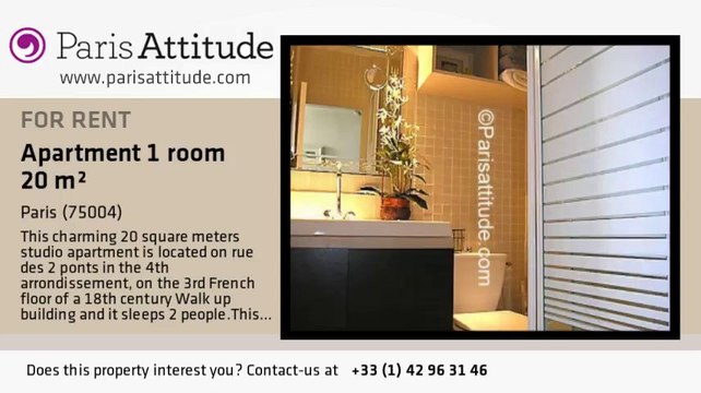 Studio Apartment for rent - Ile St Louis, Paris - Ref. 1762