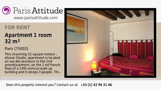 Alcove Studio Apartment for rent - Montorgueil, Paris - Ref. 7759