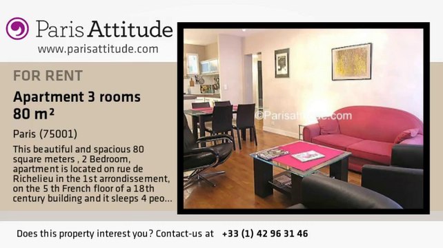 2 Bedroom Apartment for rent - Palais Royal, Paris - Ref. 7343