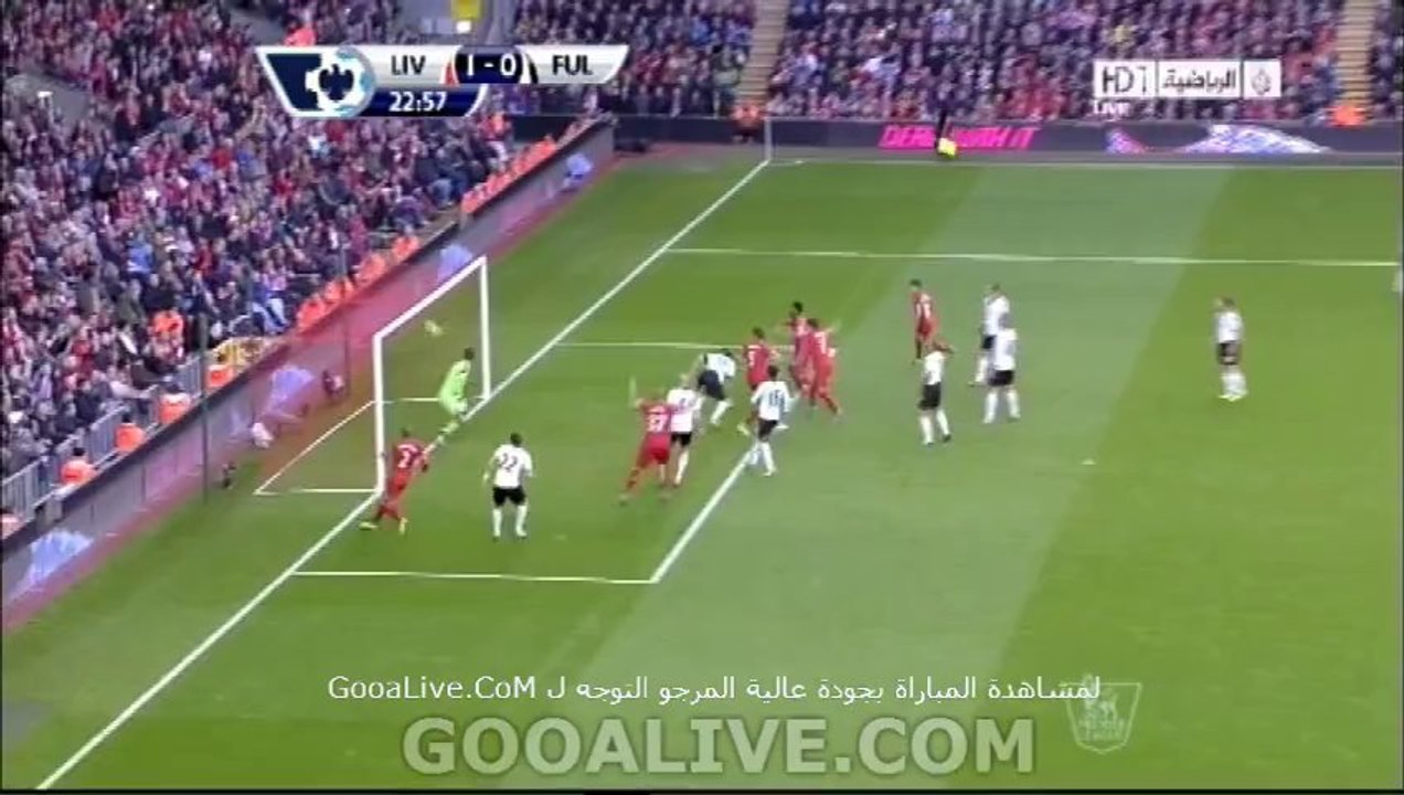 Luis Suarez Amazing Goal Liverpool Vs Fulham FC 1-0 Gooalive.com ~ 09/11/2013