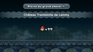 New Super Mario Bros Wii U : Château tremblotte de Lemmy