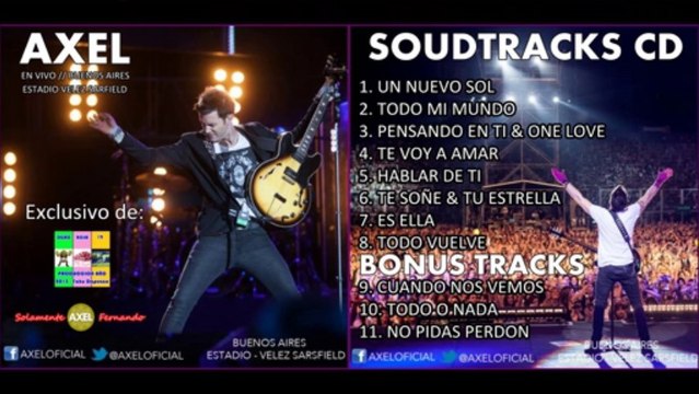 Axel Fernando - Te voy amar (Album Axel en Vivo / Buenos Aires / Estadio Velez Sarfield)