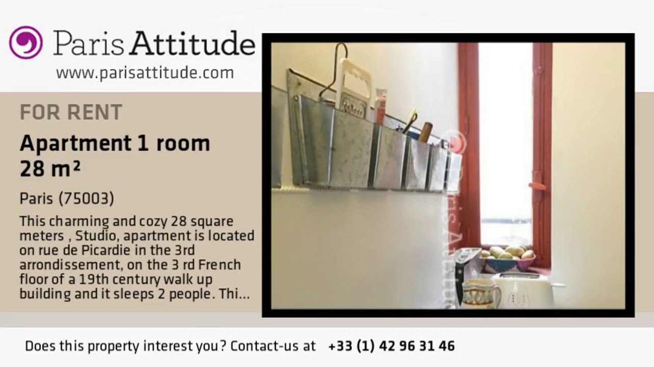Studio Apartment for rent - Temple, Paris - Ref. 2336