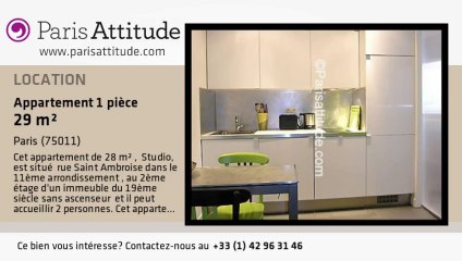 Appartement Studio à louer - Parmentier, Paris - Ref. 5824