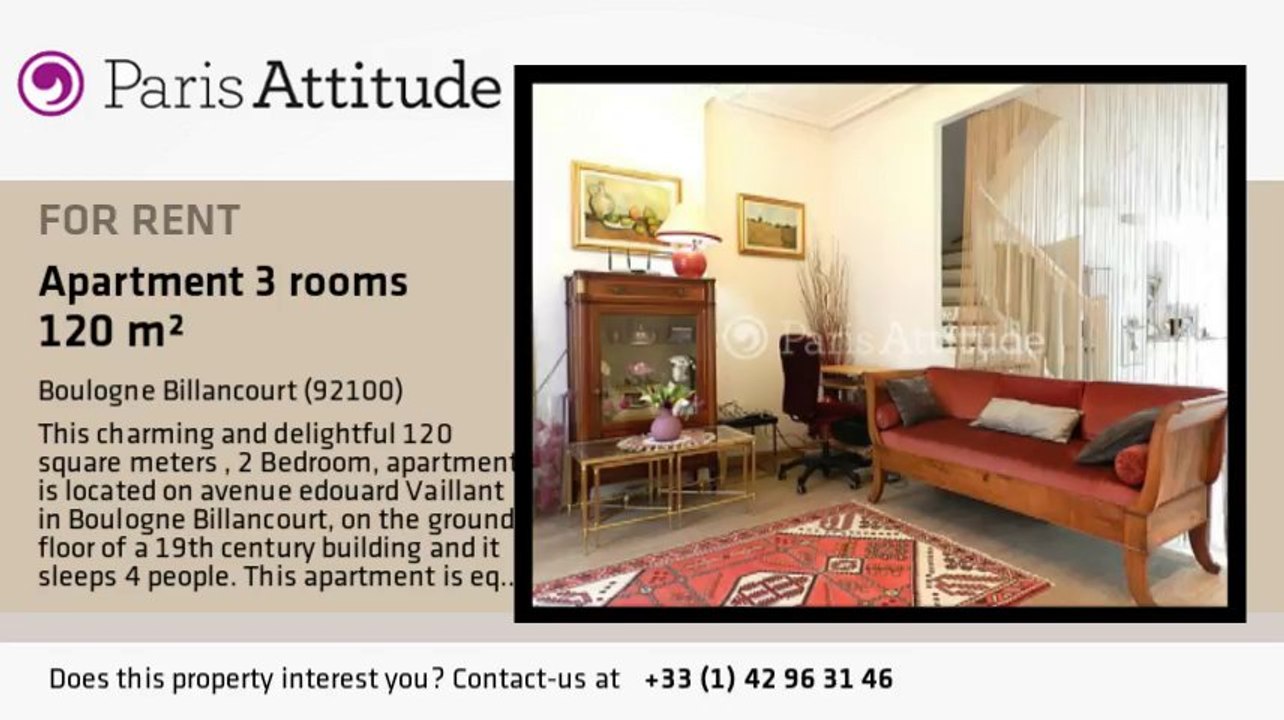 2 Bedroom Townhouse for rent - Boulogne Billancourt, Boulogne Billancourt - Ref. 8470
