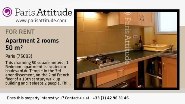 1 Bedroom Apartment for rent - Temple, Paris - Ref. 7908