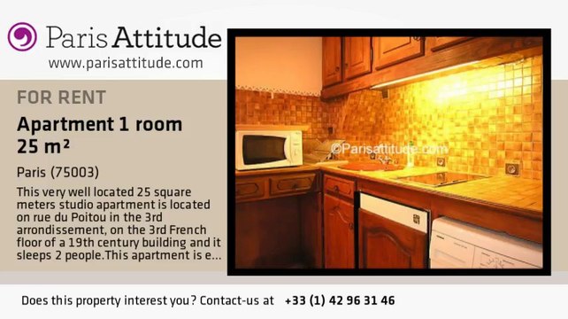 Studio Apartment for rent - Temple, Paris - Ref. 1145