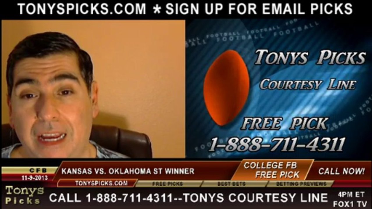 Oklahoma St Cowboys vs. Kansas Jayhawks Pick Prediction NCAA College Football Odds Preview 11-9-2013