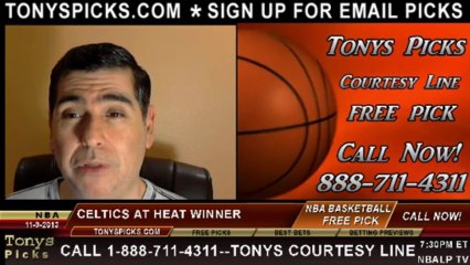 Miami Heat vs. Boston Celtics Pick Prediction NBA Pro Basketball Odds Preview 11-9-2013