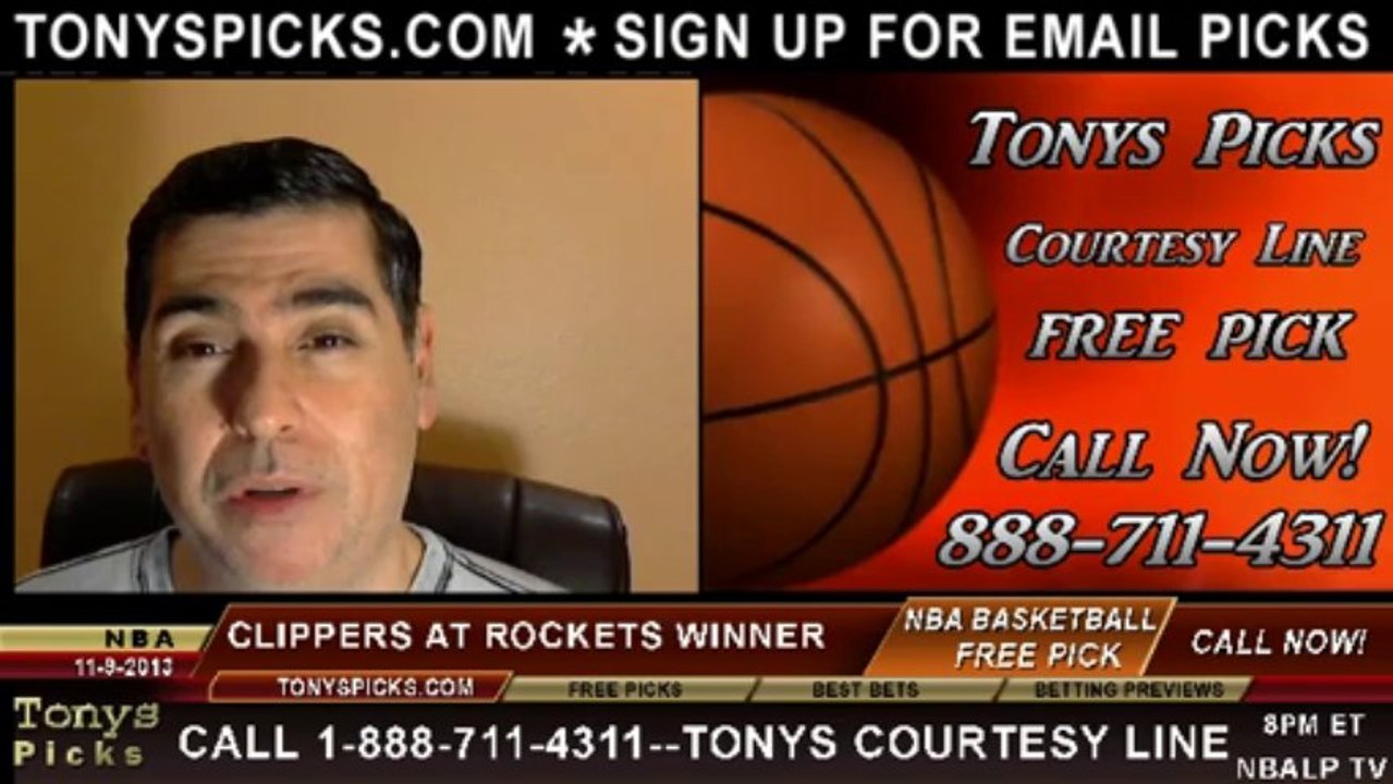Houston Rockets vs. LA Clippers Pick Prediction NBA Pro Basketball Odds Preview 11-9-2013