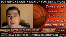 Houston Rockets vs. LA Clippers Pick Prediction NBA Pro Basketball Odds Preview 11-9-2013