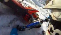 Crazy BIKER riding in the snow Falling and doing dumb things!