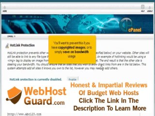 How To Use Hotlink Protection In cPanel | Website Hosting Tutorial
