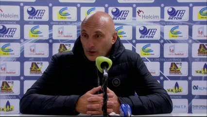 Conférence de presse US Créteil - Tours FC (2-1) : Jean-Luc VASSEUR (USCL) - Olivier PANTALONI (TOURS) - 2013/2014