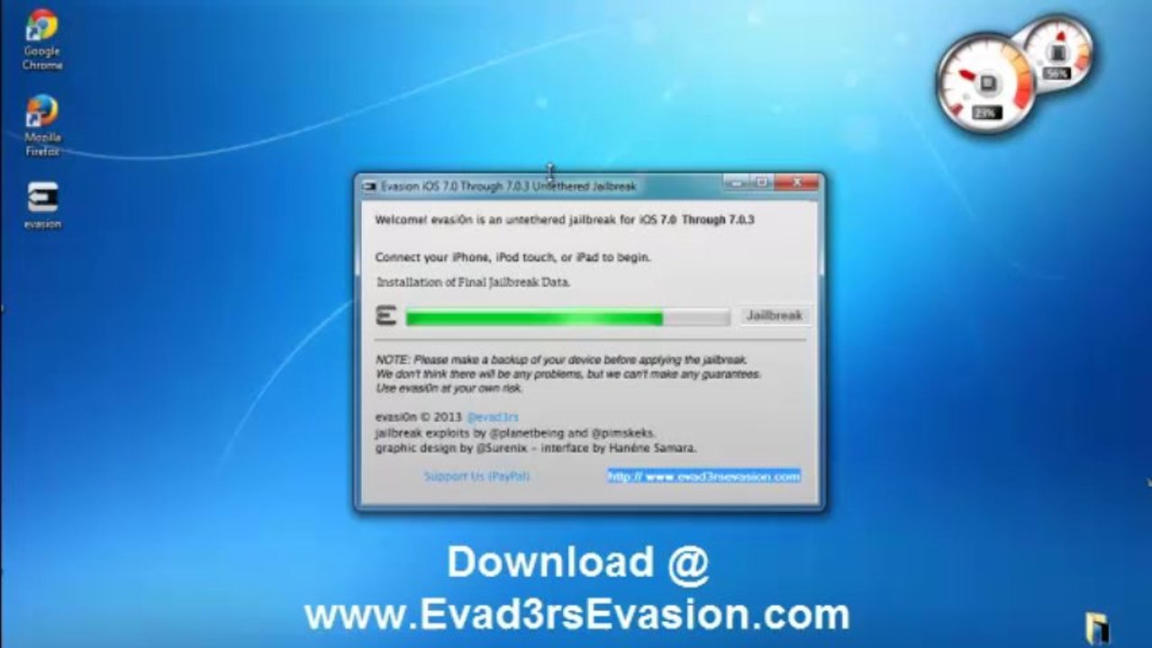 Evasion Full iOS 7.0.3 Jailbreak Untethered Lancement final
