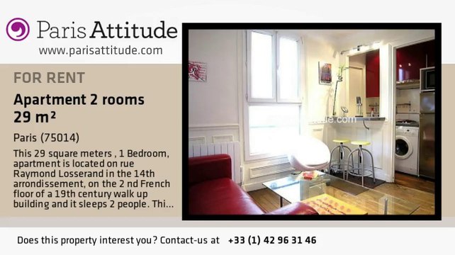 1 Bedroom Apartment for rent - Plaisance/Pernety, Paris - Ref. 4863