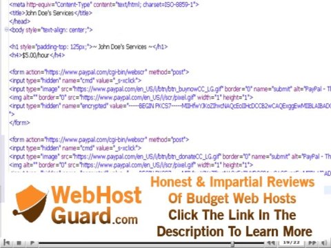 Create a donation button for PayPal by VodaHost web hosting
