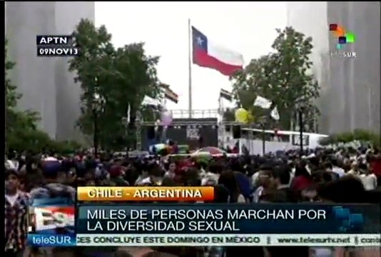 Marchan por los derechos de homosexuales en Chile y Argentina