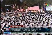 Gobierno de Nicaragua entrega títulos de propiedad a campesinos