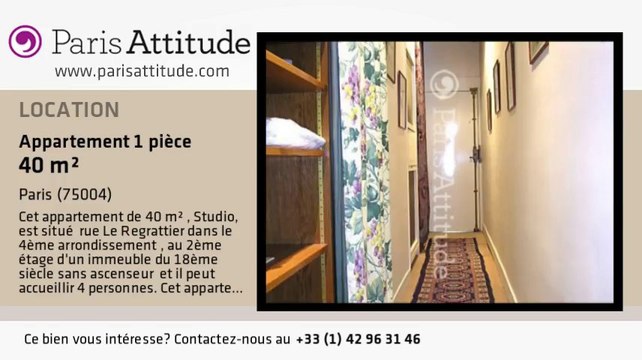 Appartement Studio à louer - Ile St Louis, Paris - Ref. 7839