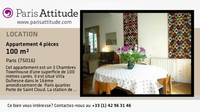 Maison de Ville 3 Chambres à louer - Porte de St Cloud, Paris - Ref. 4830