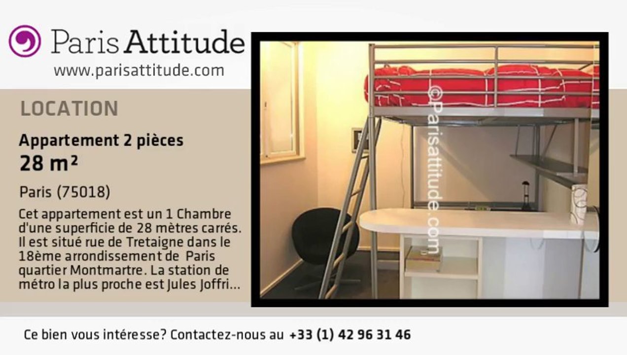 Appartement 1 Chambre à louer - Jules Joffrin - Mairie du 18ème, Paris - Ref. 3589