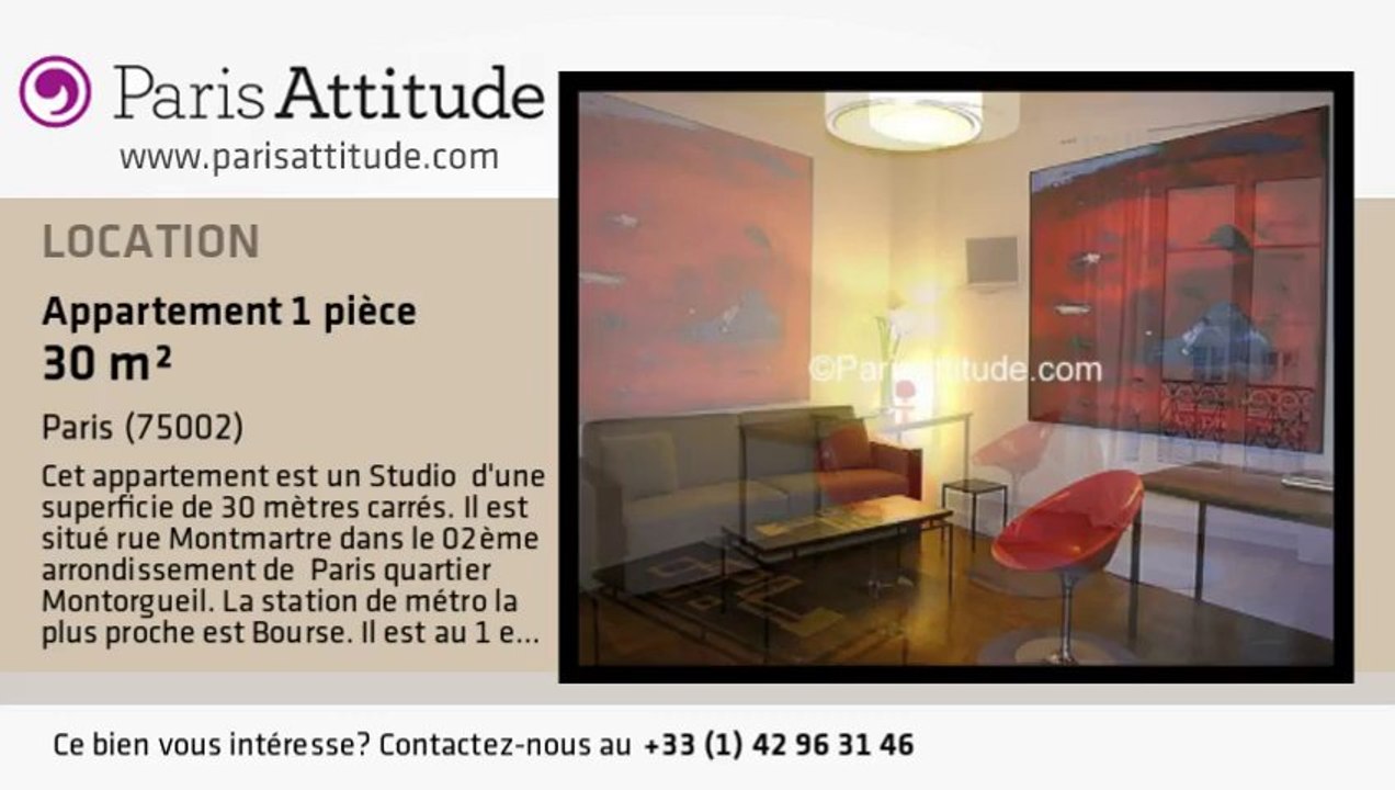 Appartement Studio à louer - Bourse, Paris - Ref. 1981