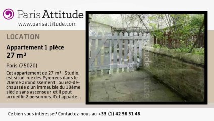 Appartement Studio à louer - Gambetta, Paris - Ref. 8380