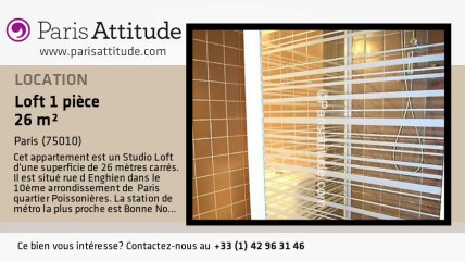 Loft Studio à louer - Grands Boulevards/Bonne Nouvelle, Paris - Ref. 2993