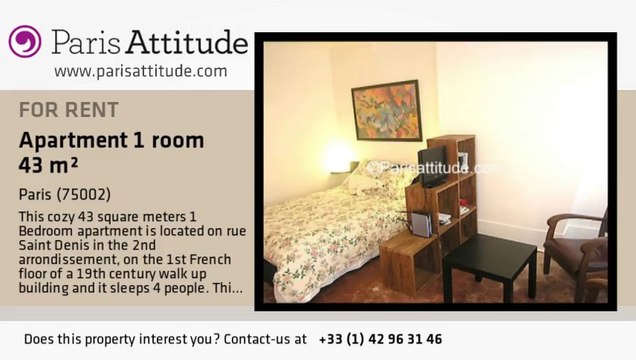 Studio Apartment for rent - Strasbourg St Denis, Paris - Ref. 3428