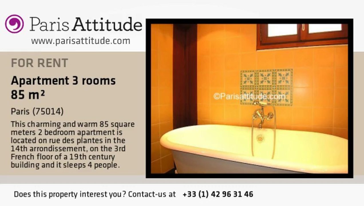 2 Bedroom Apartment for rent - Alésia, Paris - Ref. 1238